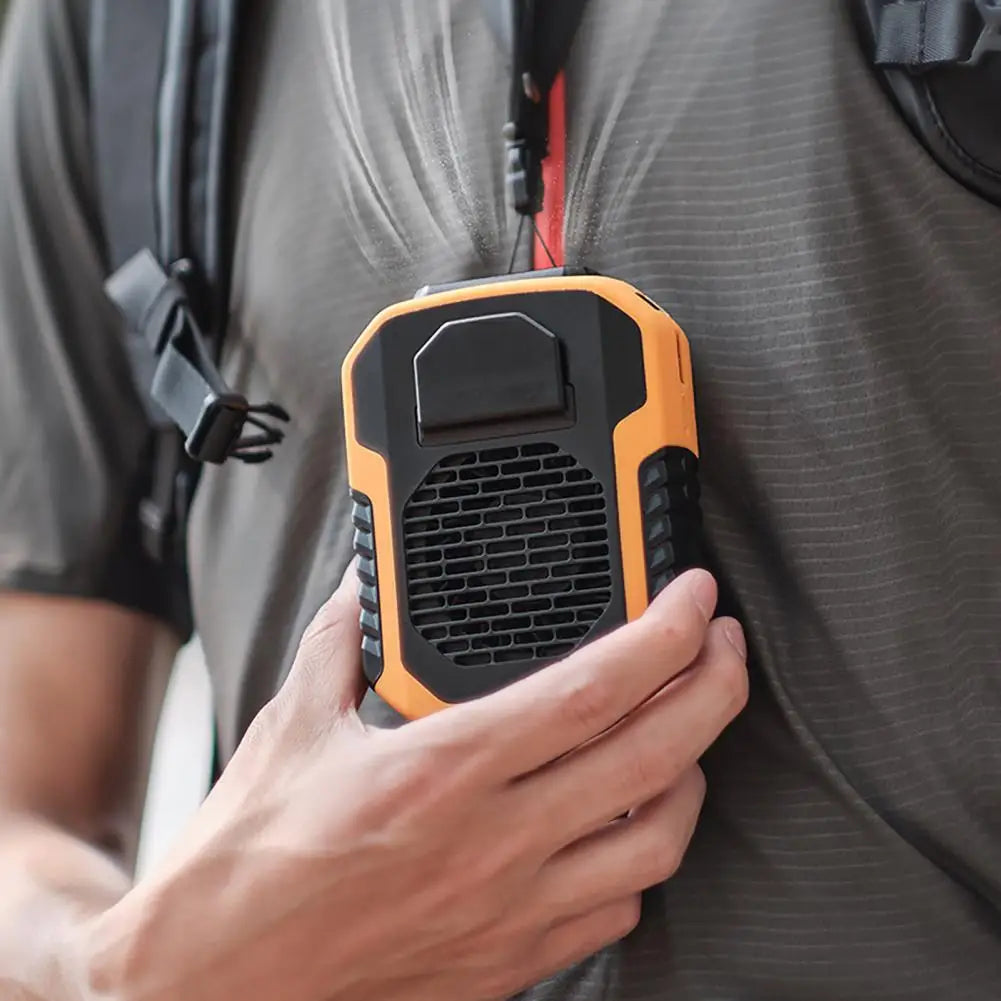 Cooling Fan Multi-Purpose Strong Wind Rechargeable Summer Outdoor Neckband Hanging Waist Portable Fan for Camping